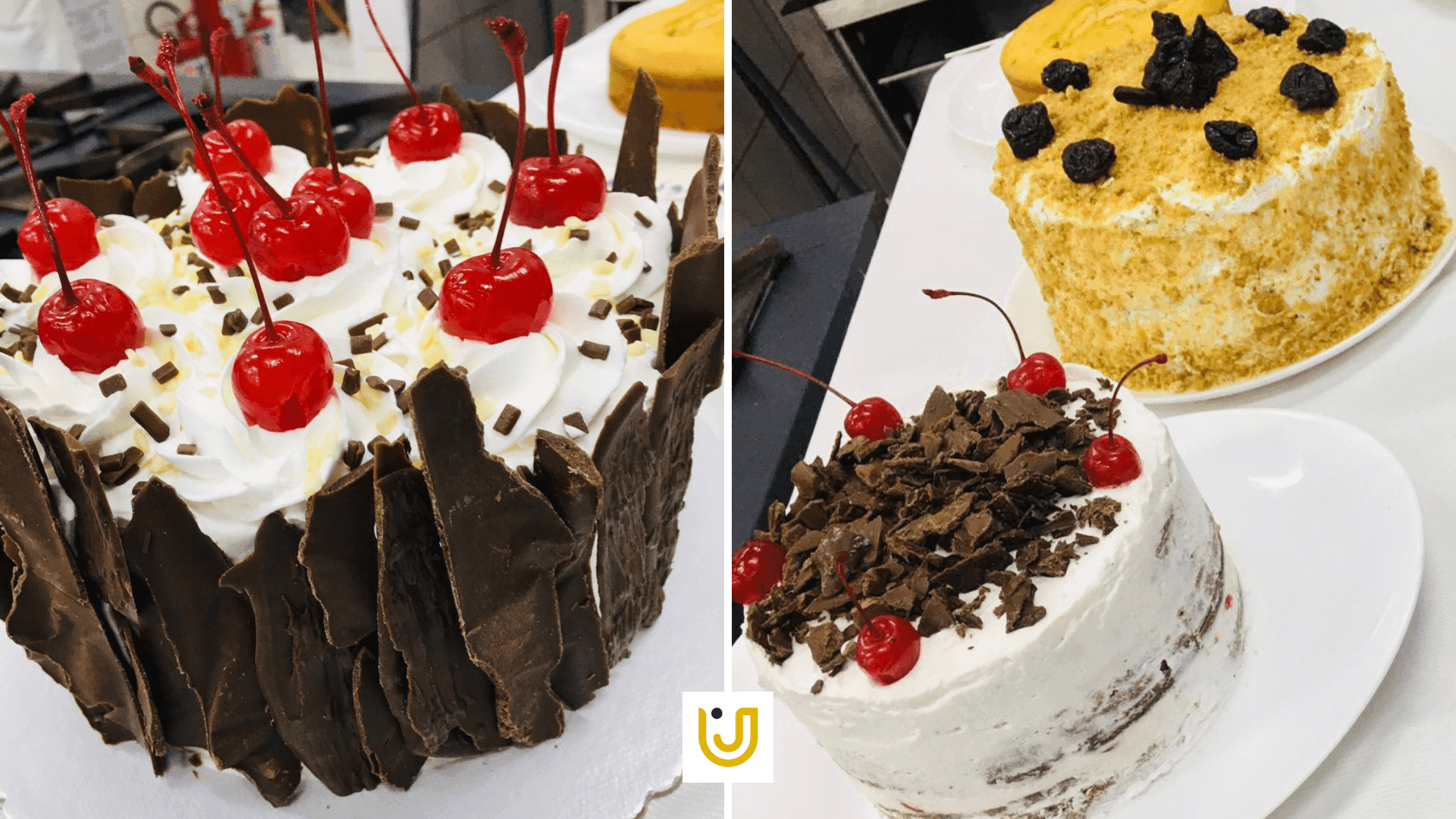 A imagem mostra os alunos do curso de Gastronomia durante a aula de massas aeradas e bolos clássicos.