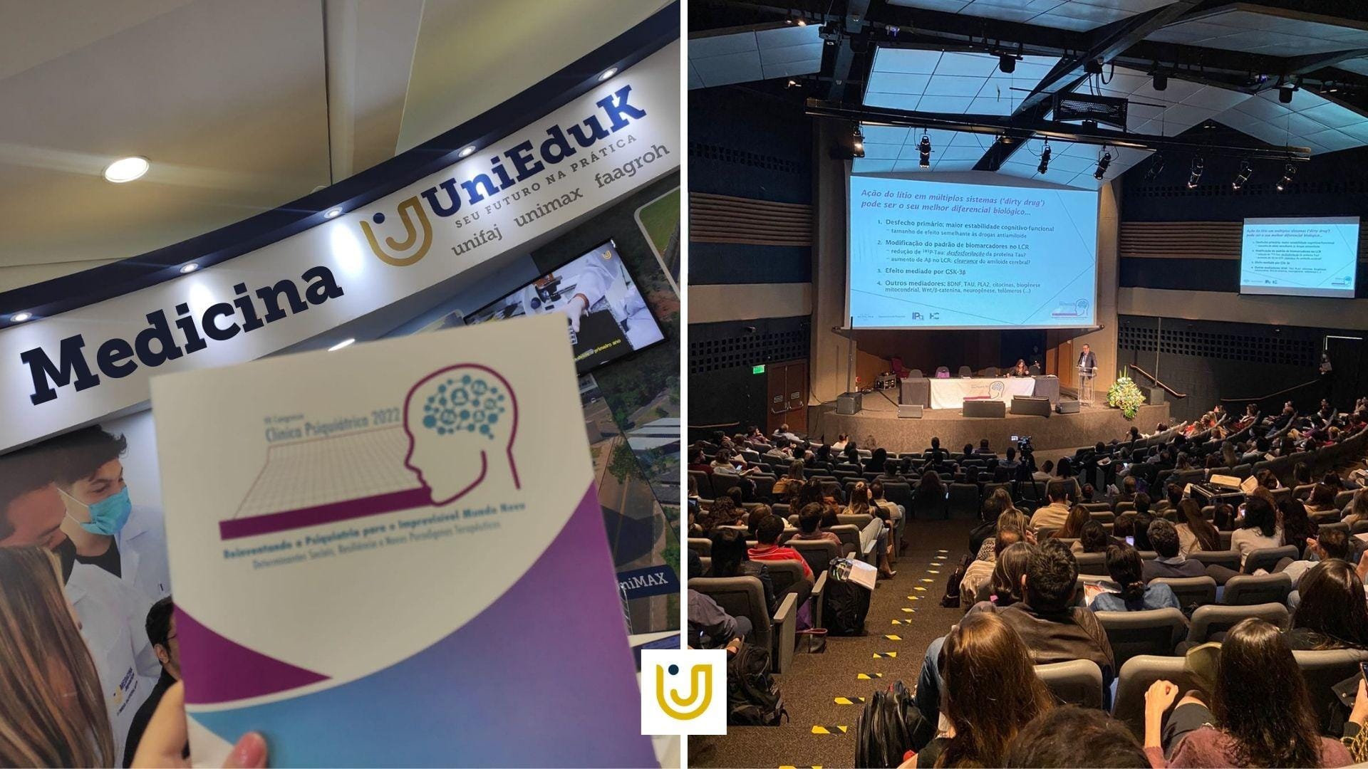 A imagem mostra a participação do Grupo UniEduK no VII Congresso Clínica Psiquiátrica 2022, na cidade de São Paulo.