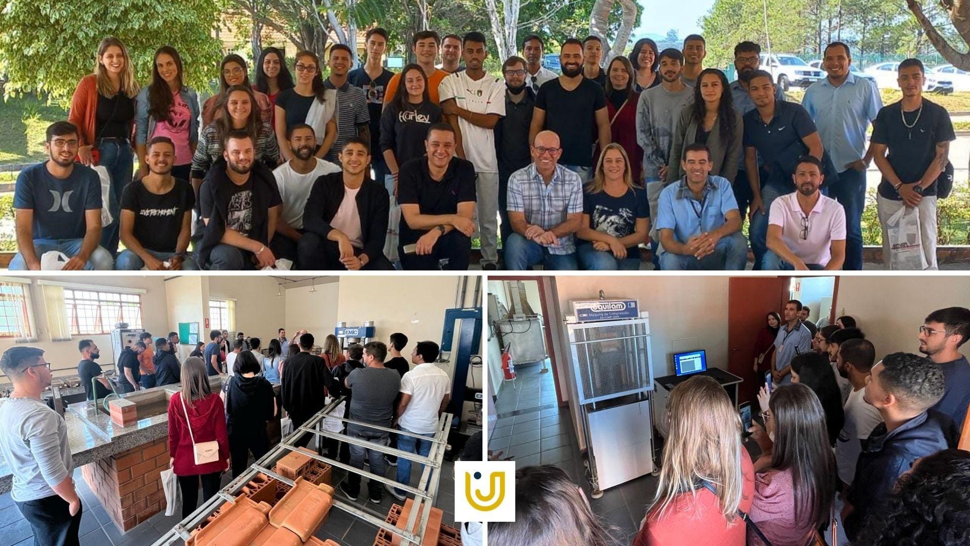 A imagem mostra os alunos durante a visita técnica à ACERVIR.